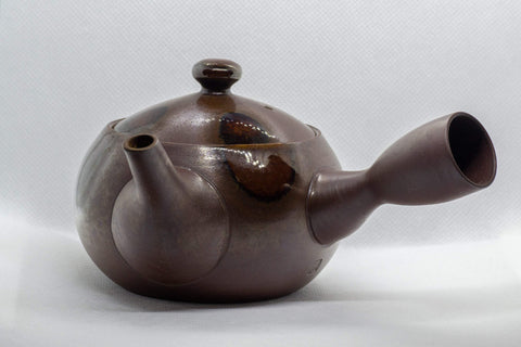 Tezumi — Japanese Kyusu - Banko-yaki Ceramic Teapot - 250ml — three-quarter view from the opposite side