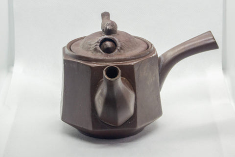 Japanese Kyusu - 萬古焼 Birds Perched Octagonal Banko-yaki Debeso Teapot - 290ml