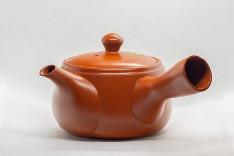 Tezumi — Japanese Kyusu - Large Kanji Tokoname-yaki Ceramic Teapot - 260ml — side view showing the spout
