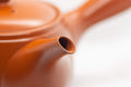 Tezumi — Japanese Kyusu - Large Kanji Tokoname-yaki Ceramic Teapot - 260ml — interior view showing the filter