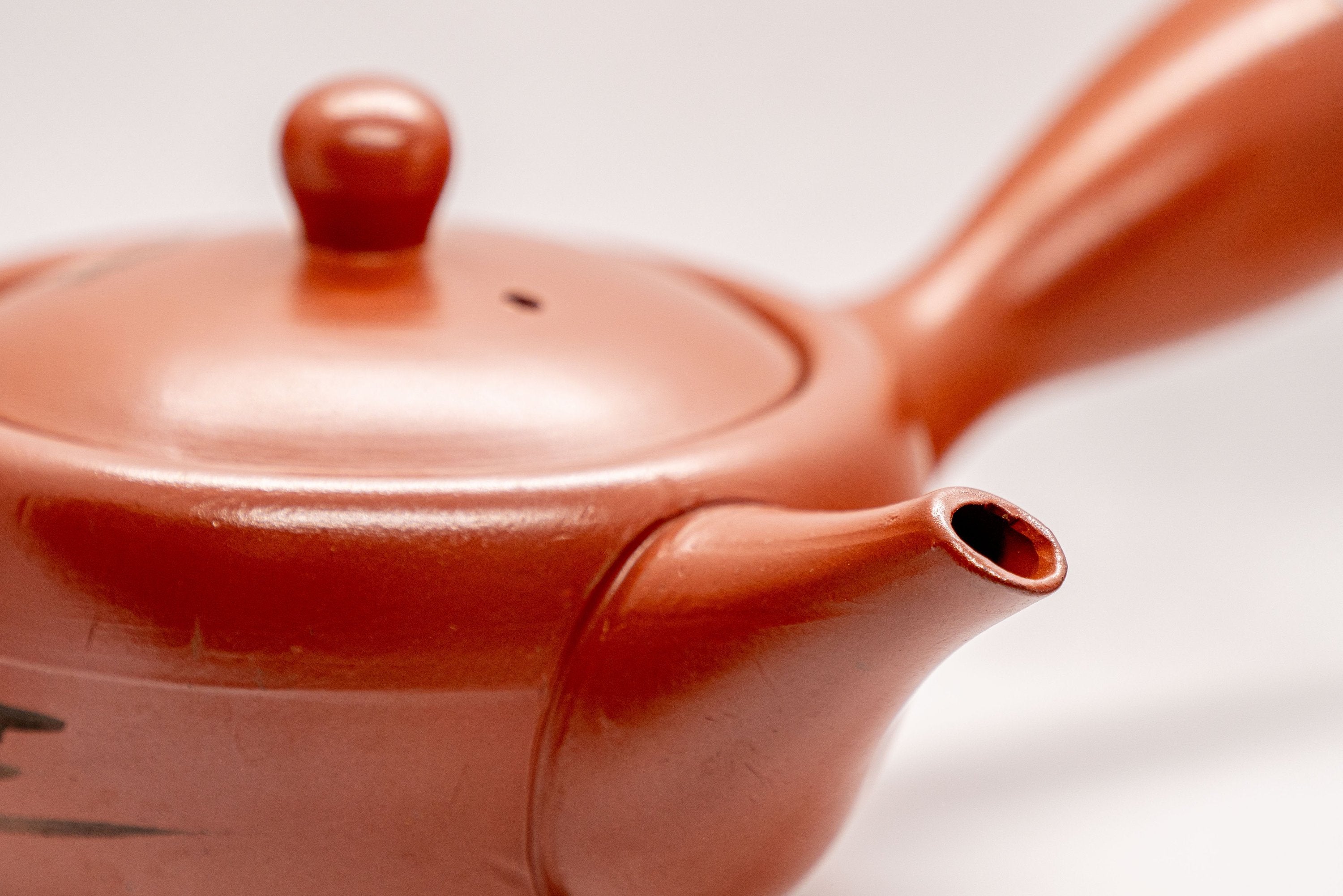 Japanese Kyusu - Tokoname-yaki Ceramic Teapot with Mesh Strainer - 225ml