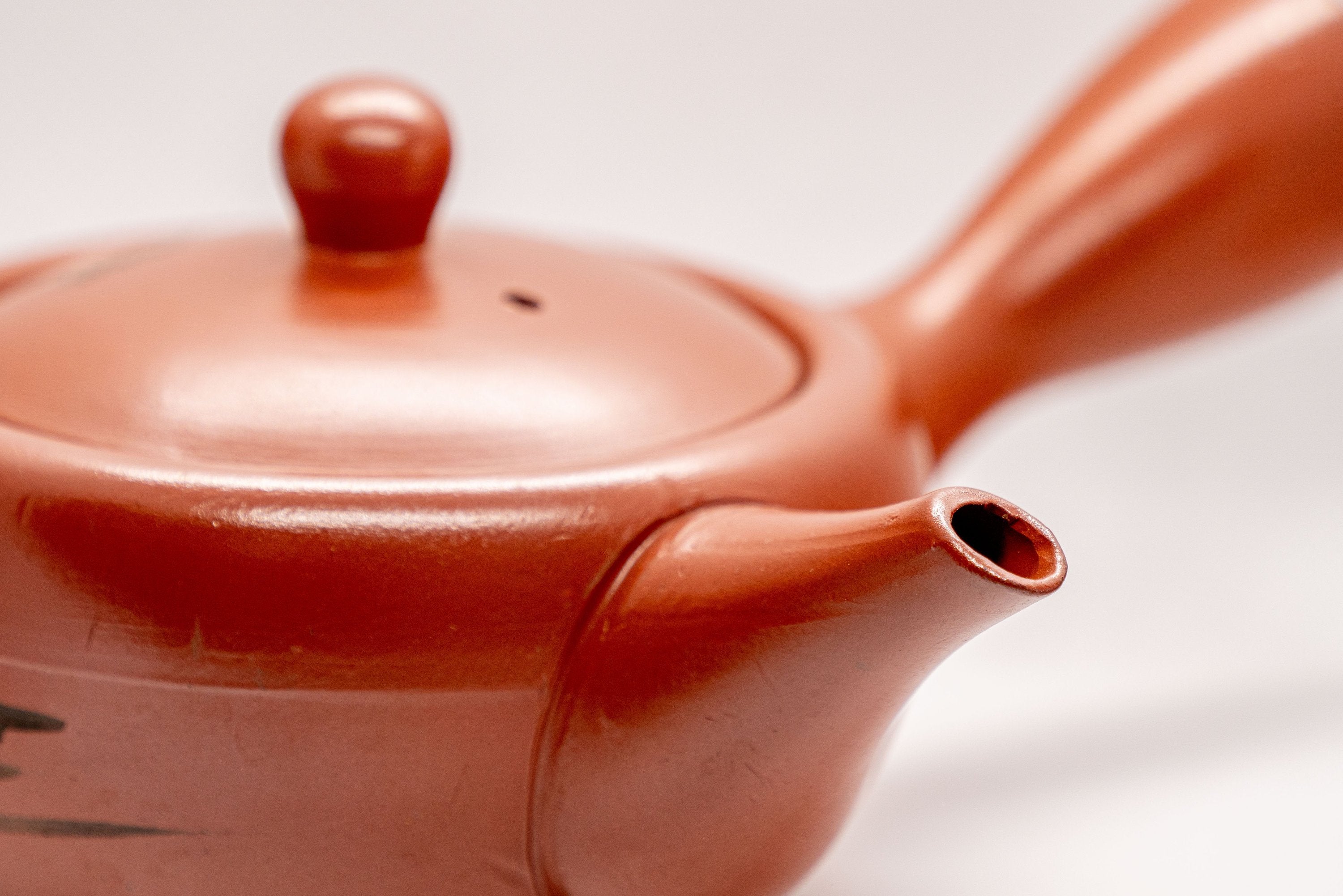Japanese Kyusu - Tokoname-yaki Ceramic Teapot with Mesh Strainer - 225ml