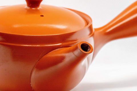 Japanese Kyusu - いわ多 Red Shudei Tokoname-yaki Ceramic Teapot - 275ml