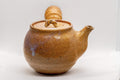 Tezumi — Japanese Kyusu - Maru-gata Hagi-yaki Do-ake Teapot - 350ml — three-quarter view from the opposite side