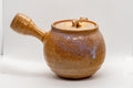 Tezumi — Japanese Kyusu - Maru-gata Hagi-yaki Do-ake Teapot - 350ml — side view showing the spout