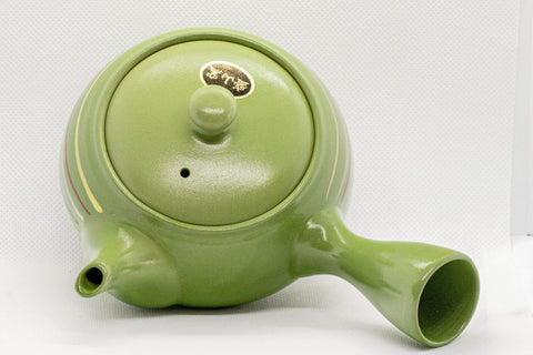 Japanese Kyusu - 盛山窯 Moriyama Kiln Green Tokoname-yaki Teapot - 320ml