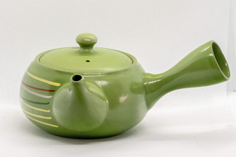 Japanese Kyusu - 盛山窯 Moriyama Kiln Green Tokoname-yaki Teapot - 320ml