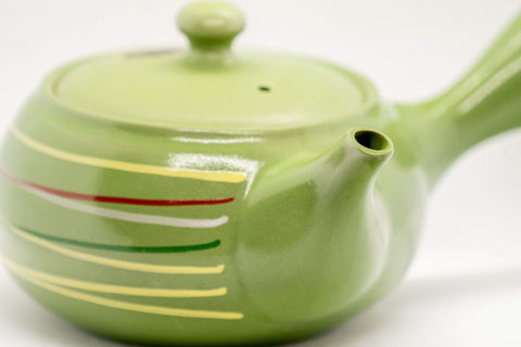 Japanese Kyusu - 盛山窯 Moriyama Kiln Green Tokoname-yaki Teapot - 320ml