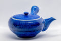 Japanese Kyusu - Arita-yaki Brushed Sapphire Blue - Porcelain Teapot - Tezumi