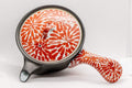 Tezumi — Japanese Kyusu - Floral Arita-yaki Basket-Infuser Teapot - 260ml — side view showing the spout