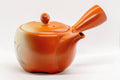 Japanese Kyusu - Red Shudei Tokoname-yaki Ceramic Teapot with Mesh Strainer - 350ml - Tezumi