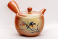Japanese Kyusu - Red Shudei Tokoname-yaki Ceramic Teapot with Mesh Strainer - 350ml - Tezumi