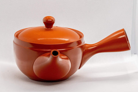 Japanese Kyusu - いわ多 Red Shudei Tokoname-yaki Ceramic Teapot - 275ml