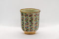 Tezumi — Japanese Teacup - Shibukusa-yaki Tsutsu-gata Yunomi - 135ml — three-quarter view