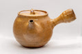 Tezumi — Japanese Kyusu - Maru-gata Hagi-yaki Do-ake Teapot - 350ml — three-quarter view