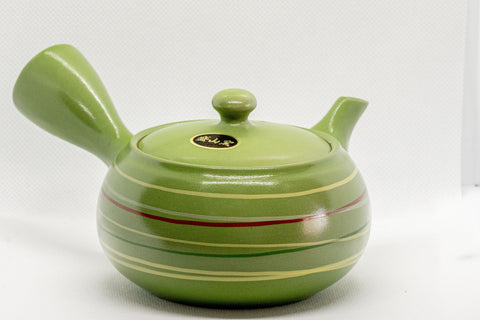Japanese Kyusu - 盛山窯 Moriyama Kiln Green Tokoname-yaki Teapot - 320ml