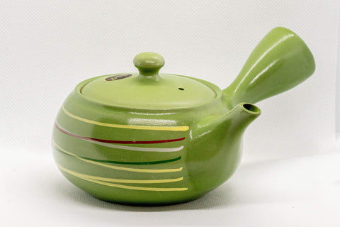 Japanese Kyusu - 盛山窯 Moriyama Kiln Green Tokoname-yaki Teapot - 320ml