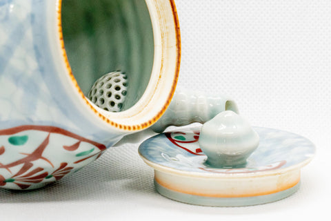 Japanese Kyusu - Sky Blue Arita-yaki - Porcelain Teapot - 375ml