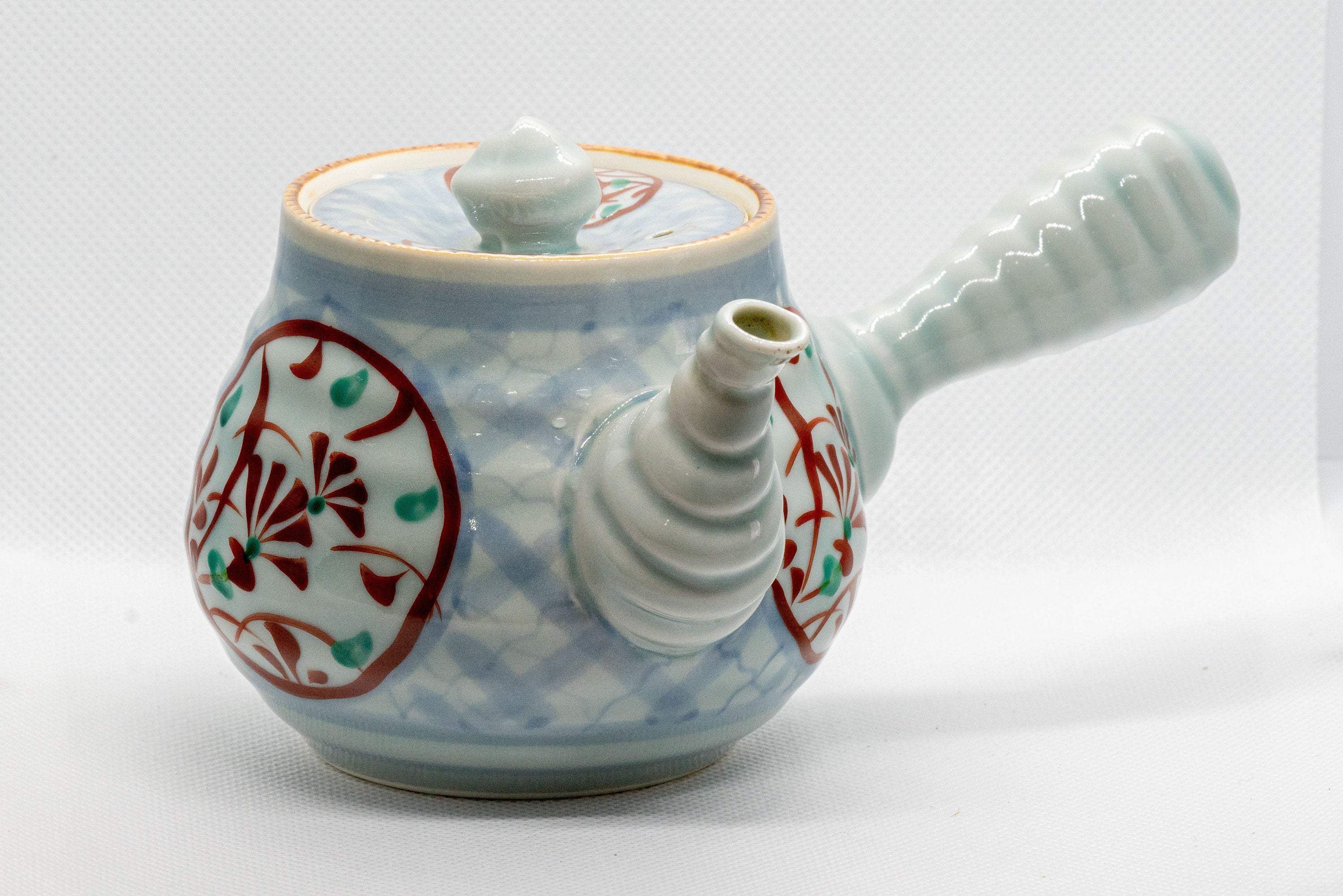 Japanese Kyusu - Sky Blue Arita-yaki - Porcelain Teapot - 375ml