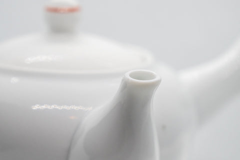 Tezumi — Japanese Kyusu - Persimmon Porcelain Arita-yaki Debeso Teapot - 315ml — closeup of the decoration