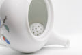 Tezumi — Japanese Kyusu - Persimmon Porcelain Arita-yaki Debeso Teapot - 315ml — top-down view of the lid