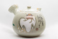 Tezumi — Japanese Kyusu - Maru-gata Teapot with Calligraphy, Gilding, and Painted Figures - 450ml — three-quarter view