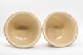 Japanese Teacups - Pair of Beige Glazed Senchawan - 75ml - overhead view of the two cups