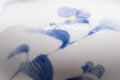 Tezumi — Japanese Kyusu - White Arita-yaki Porcelain Teapot with Blue Orchid decorations - 475ml — side profile showing the spout and handle