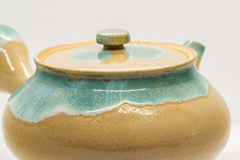 Japanese Kyusu - Turquoise Agano-yaki Do-ake Teapot - 360ml