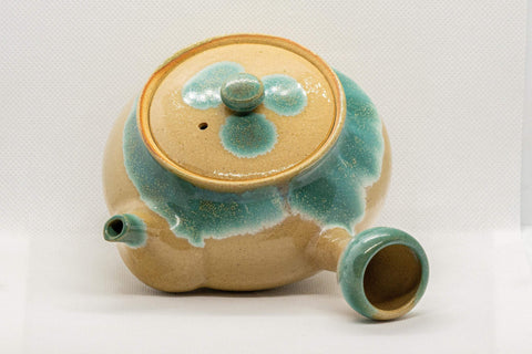 Japanese Kyusu - Turquoise Agano-yaki Do-ake Teapot - 360ml