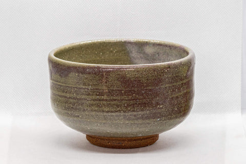 Japanese Matcha Bowl - Olive Green Hantsutsu-gata Chawan - 450ml - Tezumi