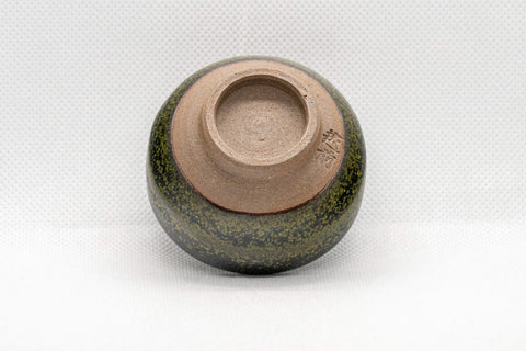 Tezumi — Japanese Teacups - Set of 5 Tenmoku Glazed Guinomi - 50ml — tipped to show the interior