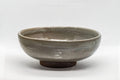 Japanese Matcha Bowl - Hakeme Badarai-gata Chawan - 200ml - another angle of the grey glazed bowl