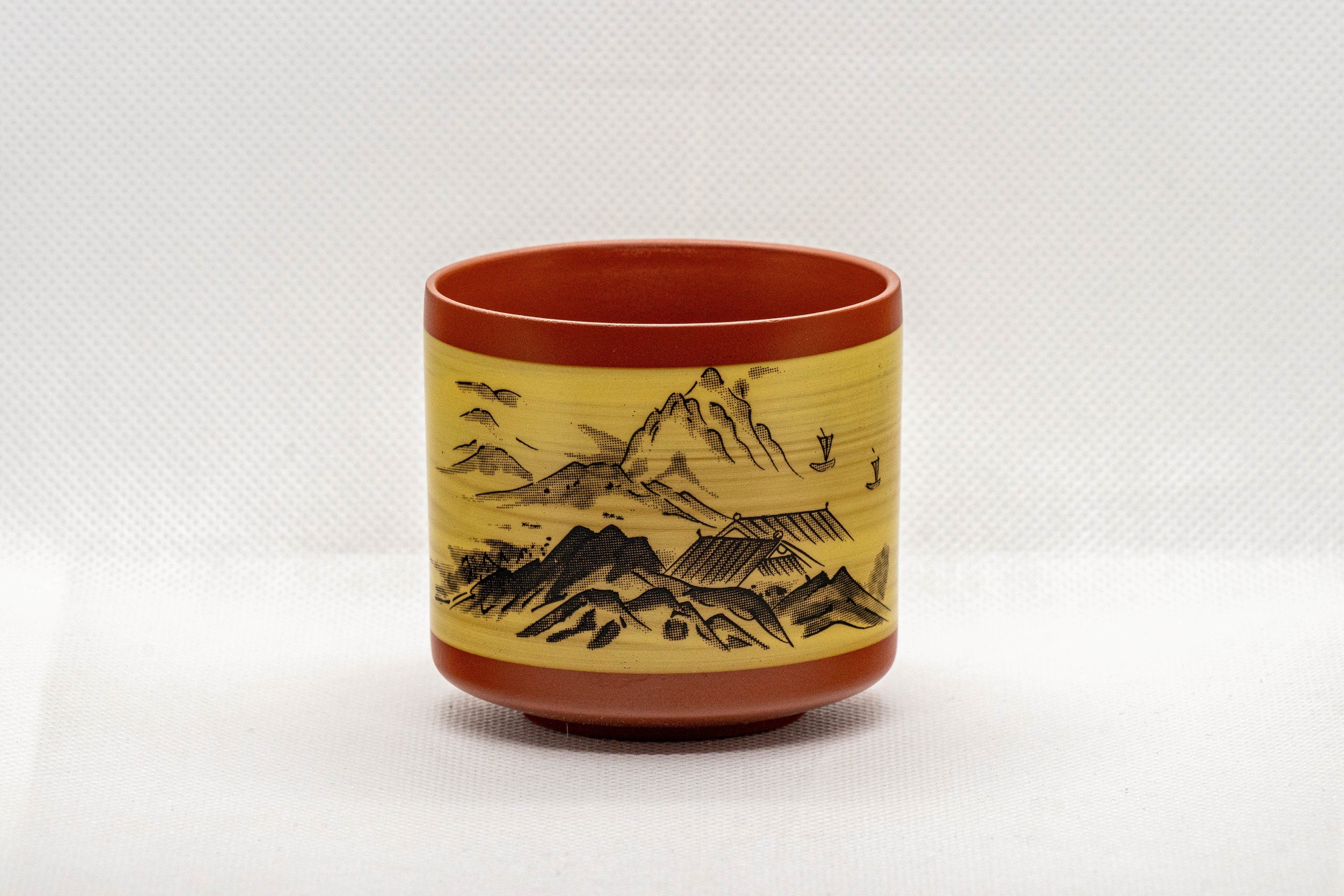 Japanese Teacups - Set of 3 Mountainous Tokoname-yaki Yunomi - 125ml