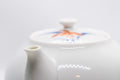 Tezumi — Japanese Kyusu - Large Floral Arita-yaki Ceramic Porcelain Debeso Teapot - 550ml — top-down view of the lid