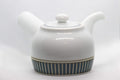 Tezumi — Japanese Kyusu - Porcelain Striped Debeso Teapot - 350ml — three-quarter view from the opposite side