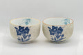 Tezumi — Japanese Teacup Pair - Classic blue and white yunomi - 110ml — front view