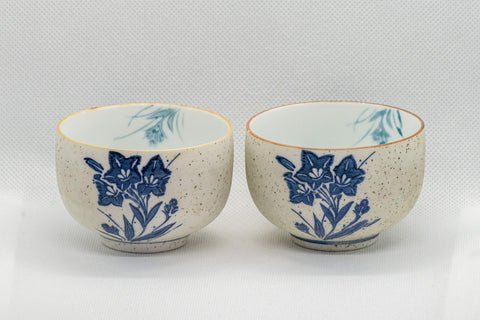 Tezumi — Japanese Teacup Pair - Classic blue and white yunomi - 110ml — front view