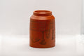 Japanese Teacup - いわぎん Iwagin Tsutsu-gata Tokoname-yaki Yunomi - 150ml - angled view showing the rim and tapered base