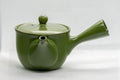 Japanese Kyusu - Floral Green Tokoname-yaki Teapot - 250ml - Tezumi
