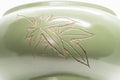 Japanese Kyusu - Green Tokoname Maple Leaf Momiji Obi-ami Teapot - 350ml - Tezumi