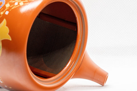 Japanese Kyusu - Lantern Motif Tokoname-yaki Teapot - 335ml - Tezumi