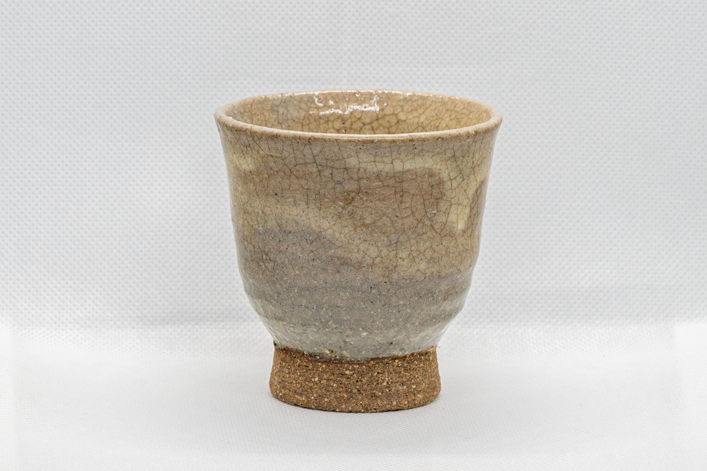Japanese Teacups - Set of 3 Beige Hagi-yaki Yunomi - 130ml