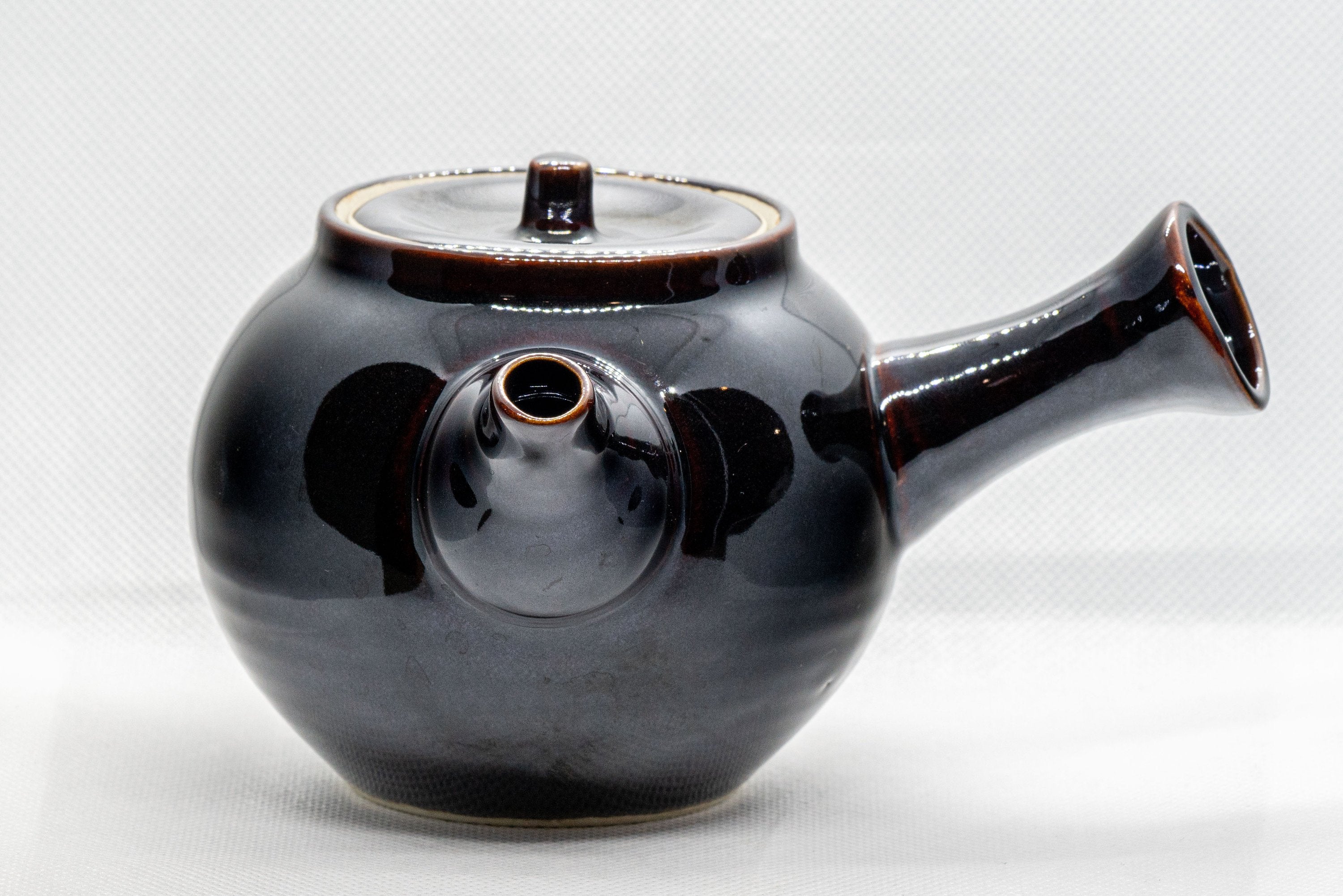 Japanese Kyusu - Tenmoku Maru-gata Arita-yaki Teapot - 400ml