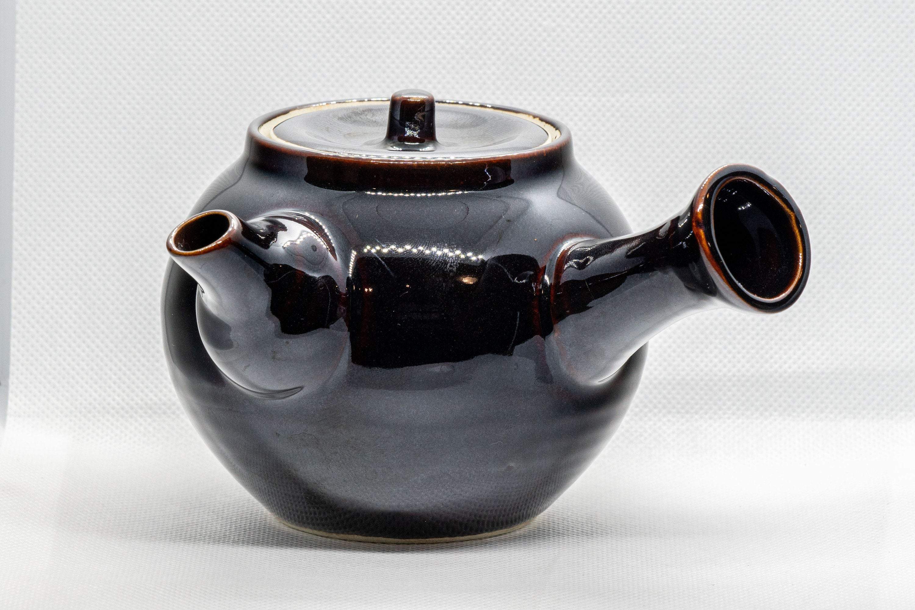 Japanese Kyusu - Tenmoku Maru-gata Arita-yaki Teapot - 400ml