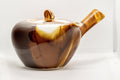 Tezumi — Japanese Kyusu - Marbled Porcelain Debeso Teapot - 500ml — side view showing the spout