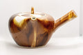 Tezumi — Japanese Kyusu - Marbled Porcelain Debeso Teapot - 500ml — three-quarter view from the opposite side