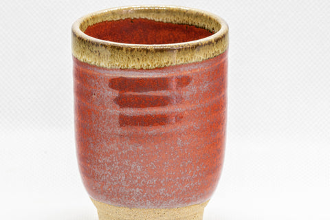 Japanese Teacup - Red Tsutsu-gata Yunomi - 135ml
