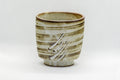 Japanese Teacup - Spiral Tsutsu-gata Yunomi - 170ml - front view of the cylindrical cup