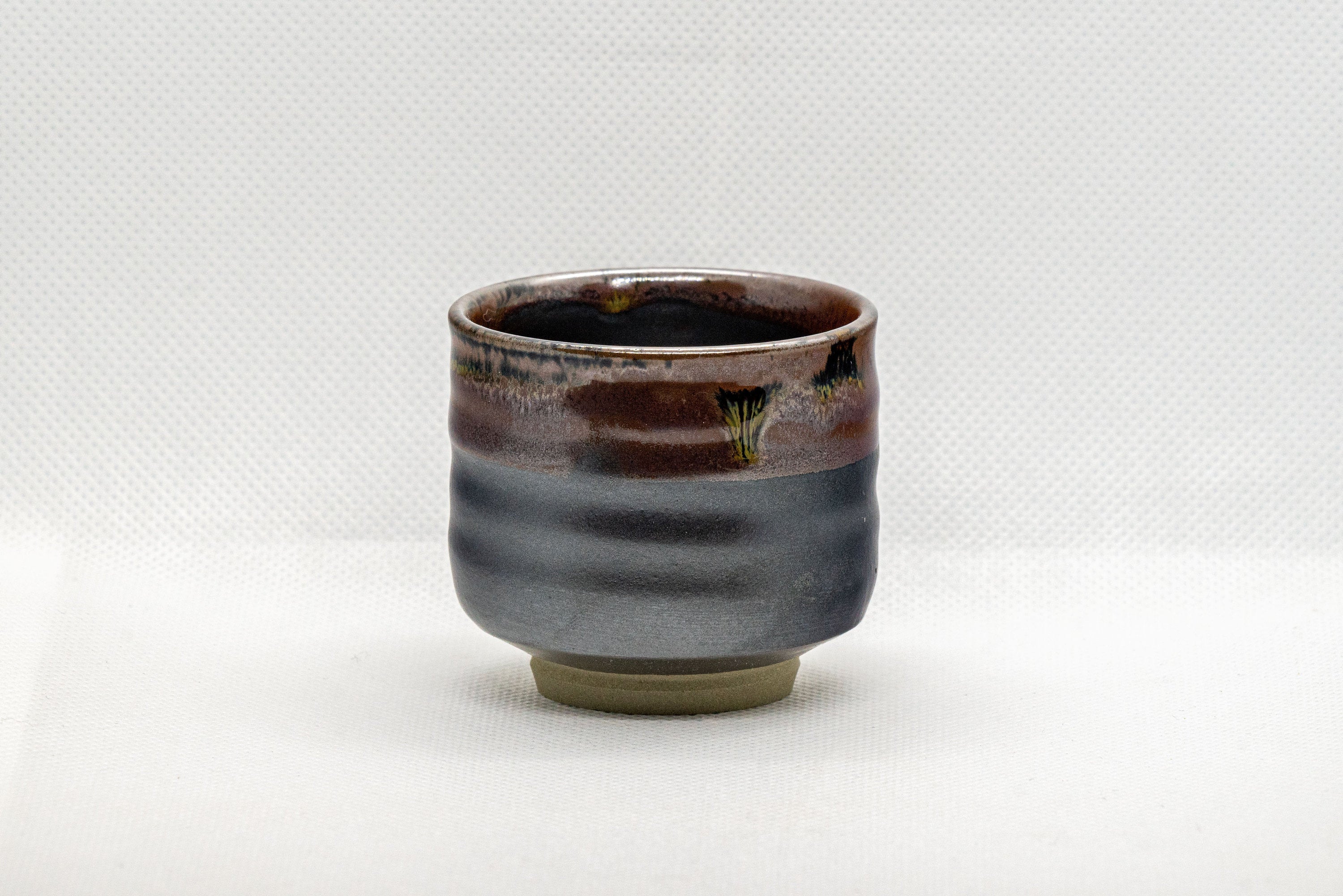 Japanese Teacup - Tenmoku Glazed Tsutsu-gata Yunomi - 65ml